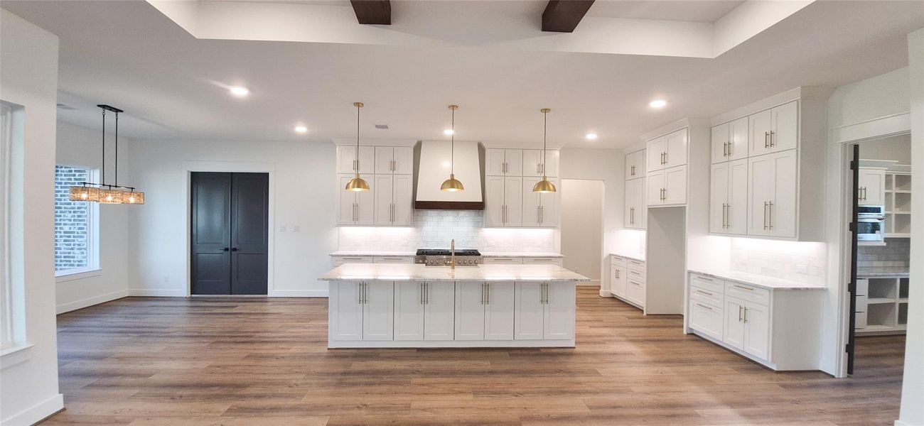 Gorgeous Gourmet Kitchen features Zline Stainless Steel Appliances and Dual Fuel Range