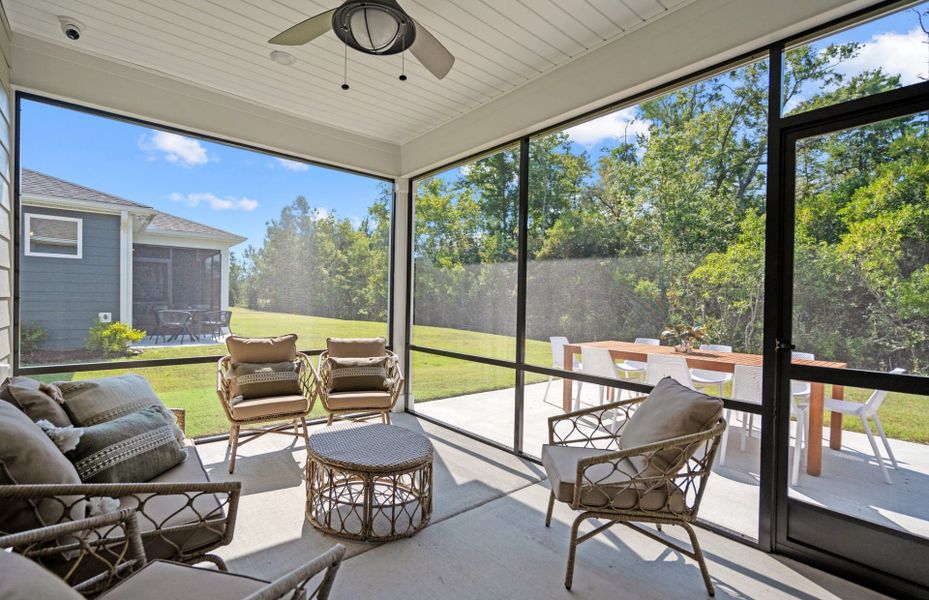 Exterior details and patio area of a home in The Haven at Riverlights, Wilmington (Image 2).