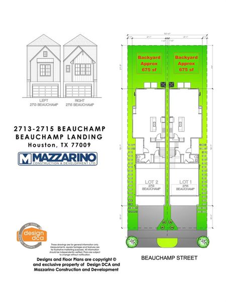 Please be aware that these plans are the property of the architect/builder designer that designed them not DUX Realty, Mazzarino Construction or 2715 BEAUCHAMP LLC and are protected from reproduction and sharing under copyright law. These drawing are for general information only. Measurements, square footages and features are for illustrative marketing purposes. All information should be independently verified. Plans are subject to change without notification. Please be aware that these plans are the property of the architect/builder designer that designed them not DUX Realty, Mazzarino Construction or 2715 BEAUCHAMP LLC and are protected from reproduction and sharing under copyright law. These drawing are for general information only. Measurements, square footages and features are for illustrative marketing purposes. All information should be independently verified. Plans are subject to change without notification.
