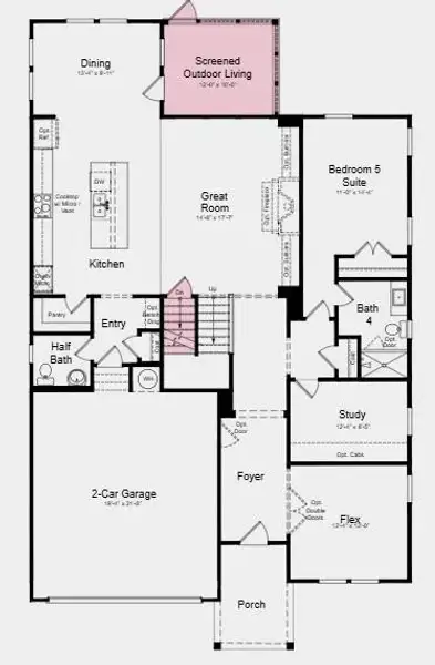 2D floor plan layout of this home in Oakmead, Buford, GA (Image 2). 2D floor plan layout of this home in Oakmead, Buford, GA (Image 2).