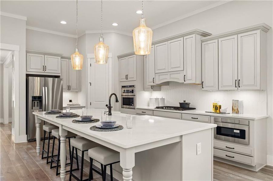 Furnished interior view inside a new home in Soleil Belmont Park, Canton (Image 31). Furnished interior view inside a new home in Soleil Belmont Park, Canton (Image 31).