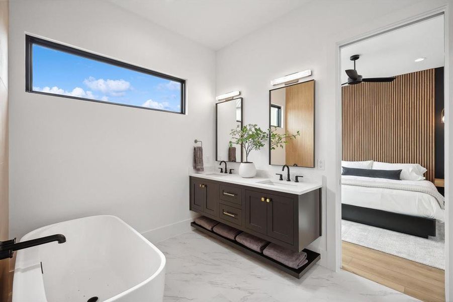 Furnished interior view inside a new home in , Strawn (Image 22).