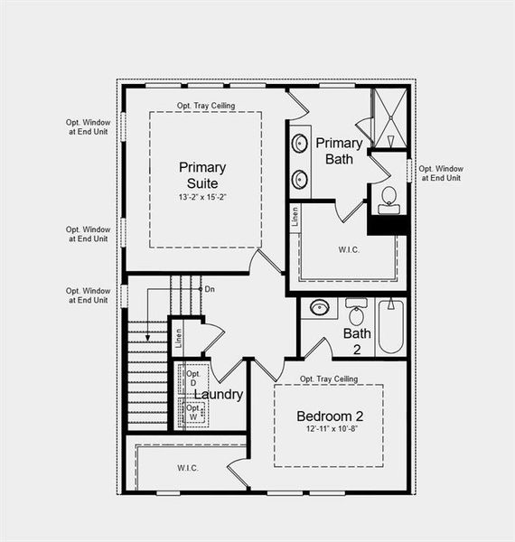 2D floor plan layout of this home in Somerset at Veterans Memorial, Mableton, GA (Image 5).