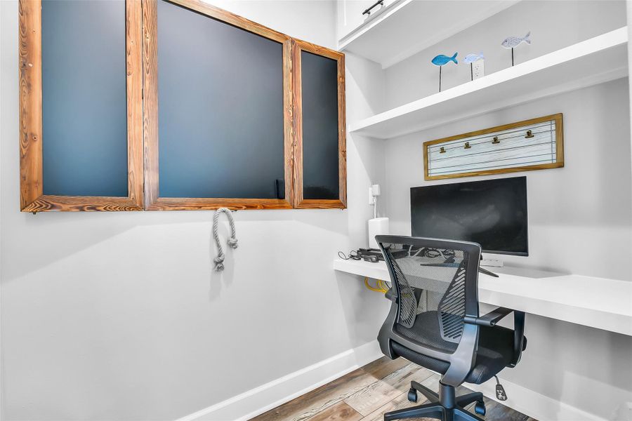 Functional desk nook makes working at home a breeze