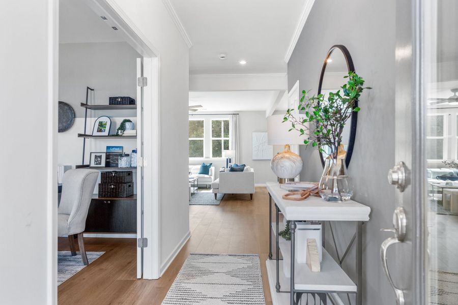 Representative furnished interior of a home built from the The Hickory A by Davidson Homes LLC in Wehunt Meadows, Hoschton (Image 7).