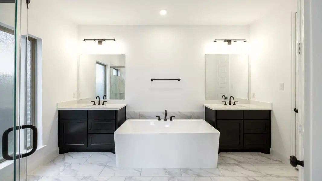 Furnished interior view inside a new home in Wolf Ranch 51', Georgetown (Image 7).