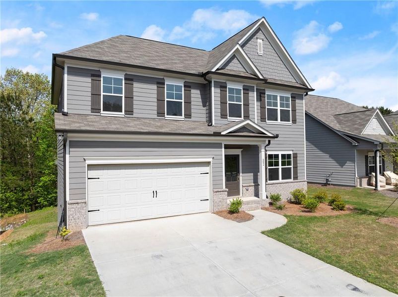 Front exterior of a new home in , Dawsonville, GA, highlighting curb appeal (Image 18).
