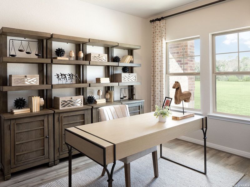 Furnished interior view inside a new home in Estancia Ranch - Premier Series, San Antonio (Image 10).