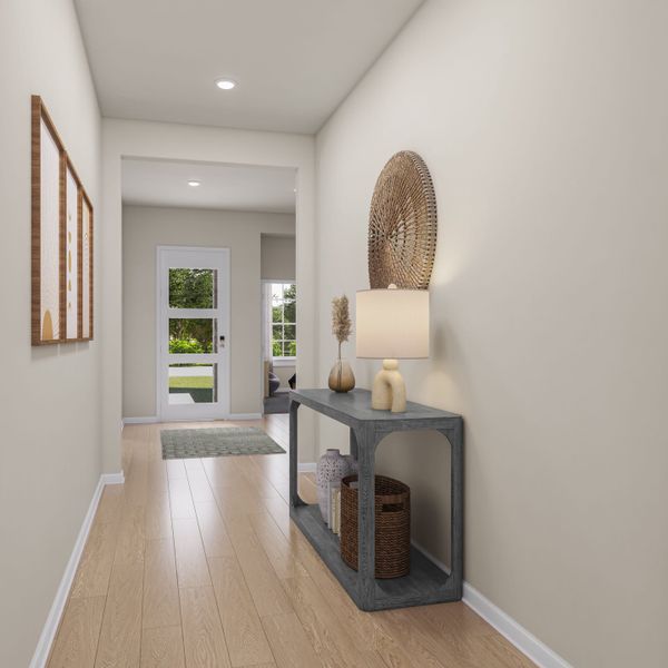 Representative furnished interior of a home built from the Rainey by Tri Pointe Homes in Lariat, Liberty Hill (Image 7).