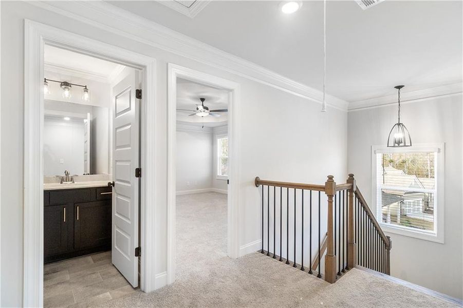 Furnished interior view inside a new home in Calgary Downs, Winder (Image 13).
