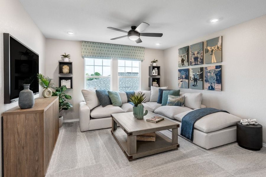 Representative furnished interior of a home built from the 2071 by KB Home in Watermill-Heritage Collection, Uhland (Image 7). Representative furnished interior of a home built from the 2071 by KB Home in Watermill-Heritage Collection, Uhland (Image 7).