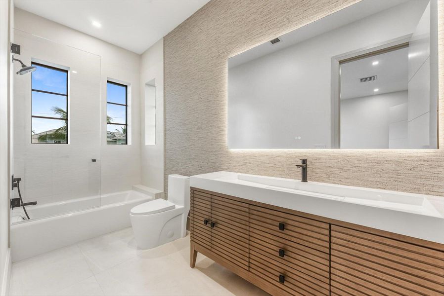 Furnished interior view inside a new home in , Delray Beach (Image 9). Furnished interior view inside a new home in , Delray Beach (Image 9).