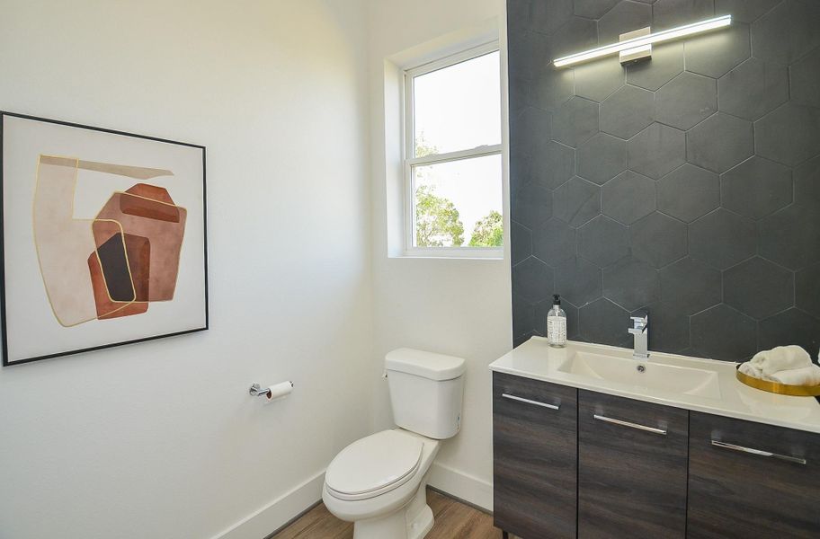 Half bath (Sample photo from similar floor plan built by the builder)