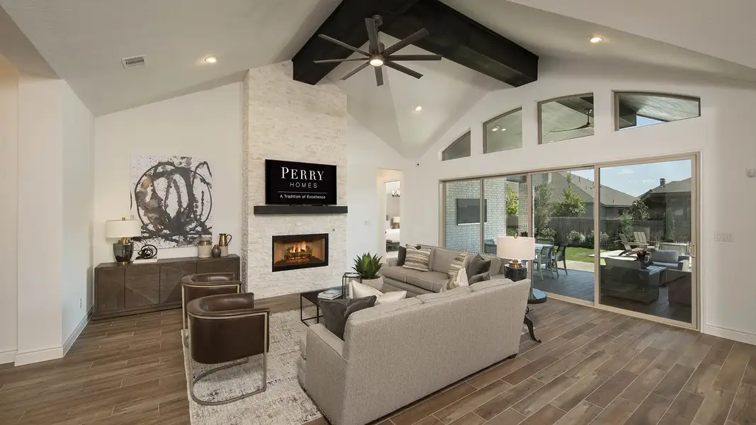 Representative furnished interior of a home built from the 3300W by Perry Homes in Meridiana, Rosharon (Image 7). Representative furnished interior of a home built from the 3300W by Perry Homes in Meridiana, Rosharon (Image 7).