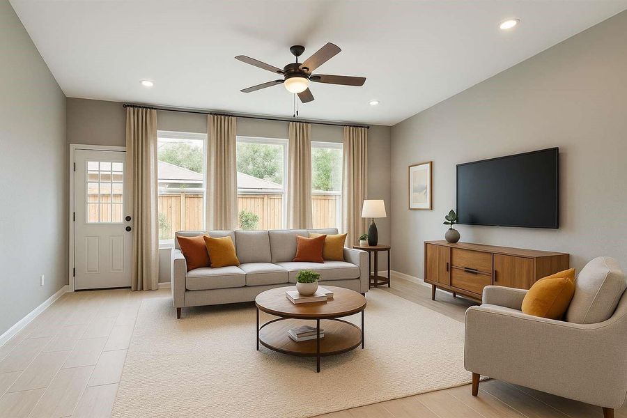 Staged living areas Staged living areas