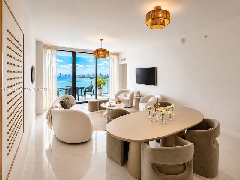 Furnished interior view inside a new home in , Miami (Image 6). Furnished interior view inside a new home in , Miami (Image 6).