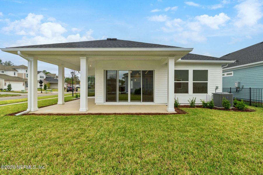 Exterior details and patio area of a home in Reflections 50' Front Load, Ponte Vedra (Image 3).