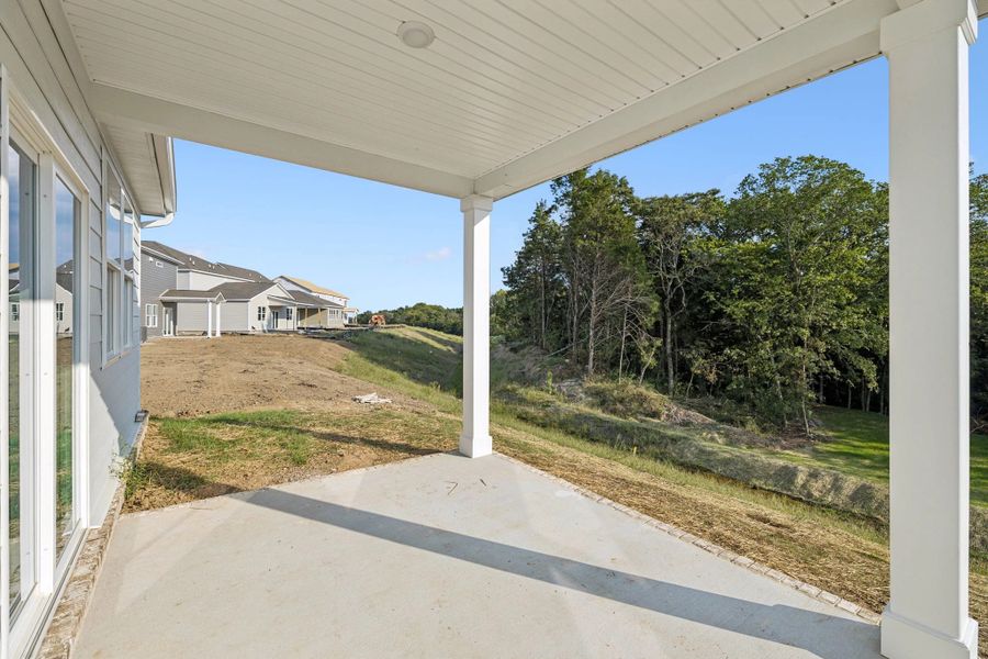 Exterior details and patio area of a home in Ascent at Arbor Ridge, La Vergne (Image 26).