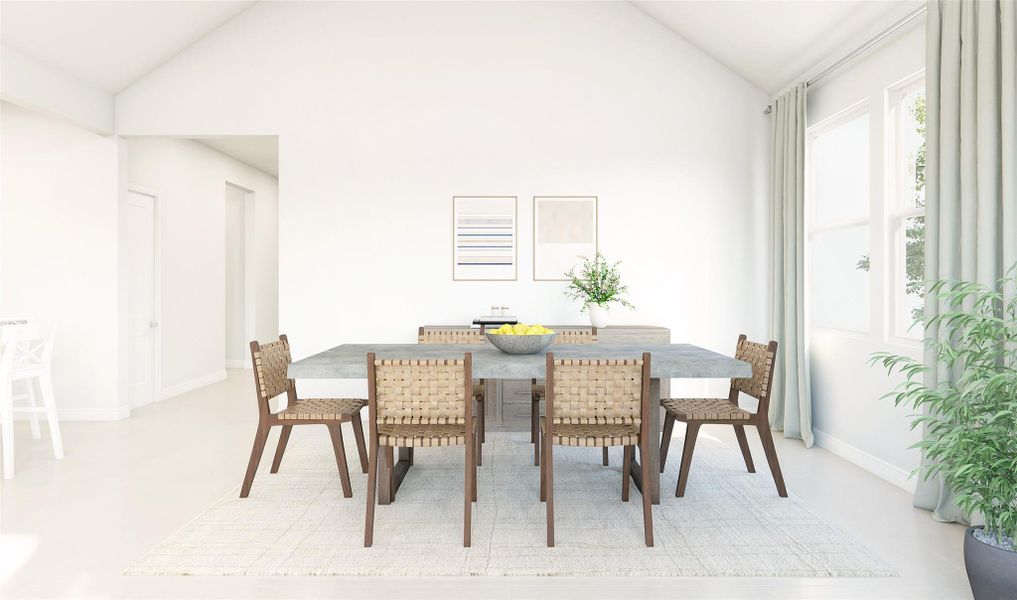 Sun-lit dining area (*Artist rendering used for illustration purposes only.)