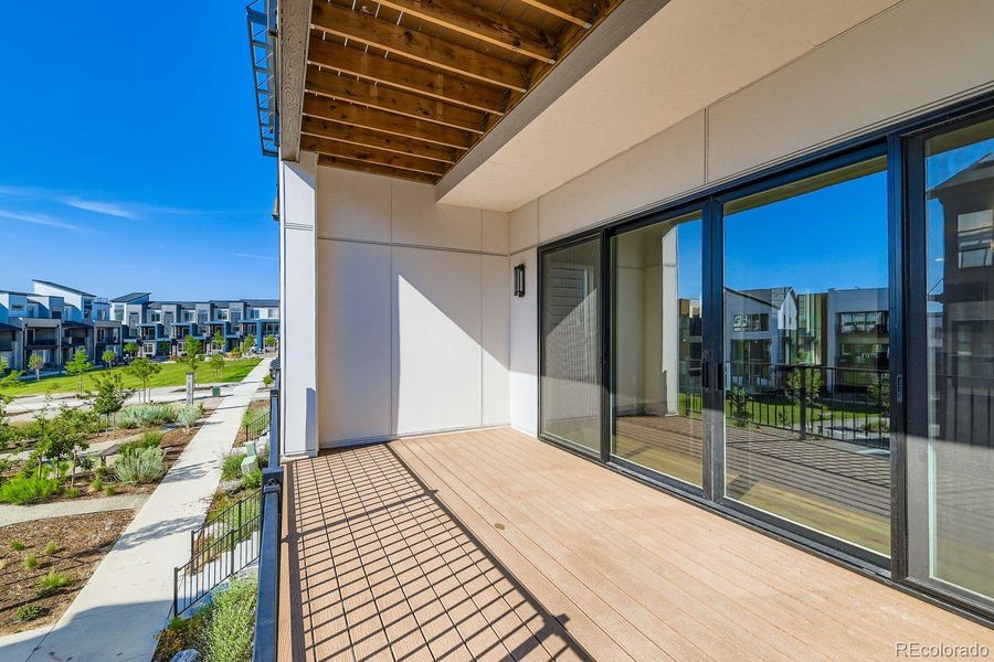 Exterior details and patio area of a home in Baseline, Broomfield (Image 33).