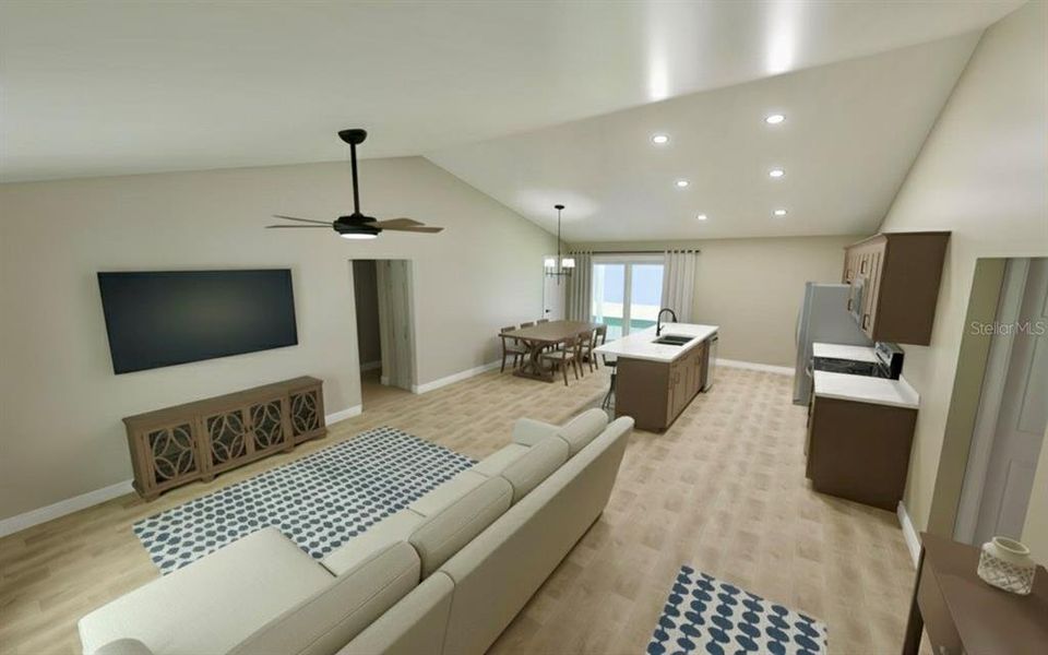 Furnished interior view inside a new home in , Ocklawaha (Image 2).