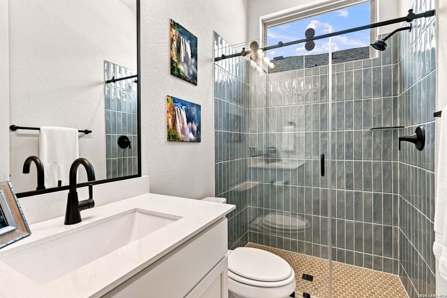 Furnished interior view inside a new home in Ventana - 60', Bulverde (Image 6).