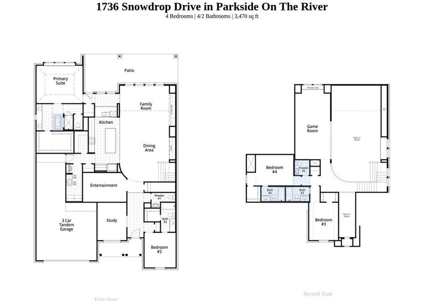 2D floor plan layout of this home in Parkside On The River, Georgetown, TX (Image 3). 2D floor plan layout of this home in Parkside On The River, Georgetown, TX (Image 3).