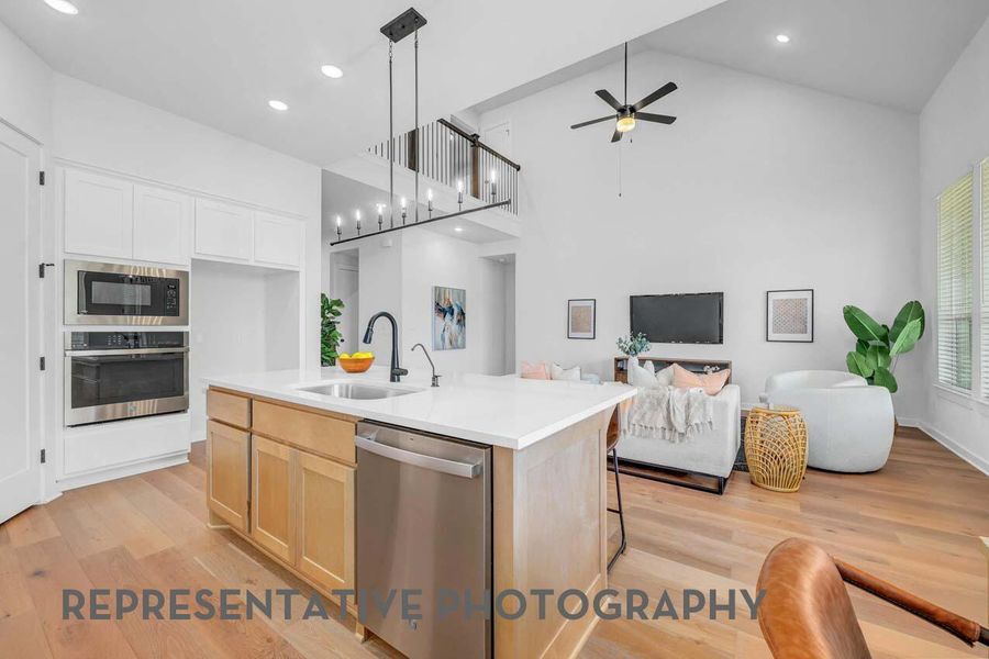 Furnished interior view inside a new home in Wolf Ranch, Georgetown (Image 5).