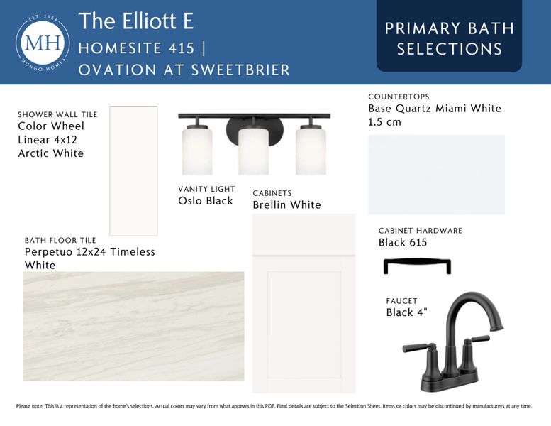 Sample of building materials used in homes in Ovation at Sweetbrier, Durham (Image 9).