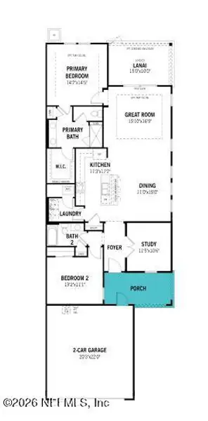 2D floor plan layout of this home in , St. Johns, FL (Image 4).