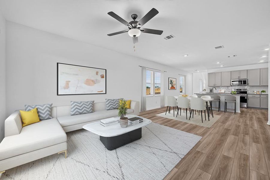 Furnished interior view inside a new home in Sunfield, Buda (Image 6).