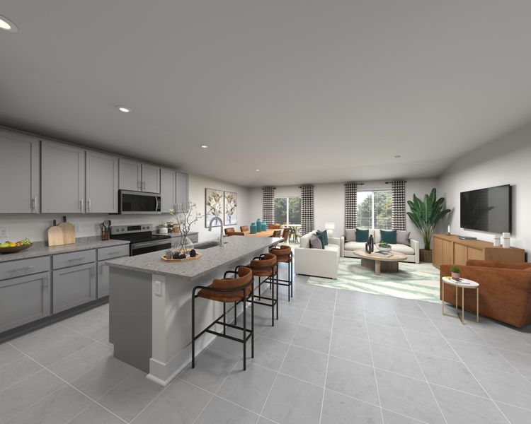 Furnished interior view inside a new home in Cypress Meadows - Classic Series, Jacksonville (Image 5).