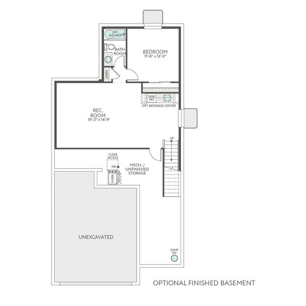2D floor plan layout of this home in Medley at Reunion Ridge, Commerce City, CO (Image 20).