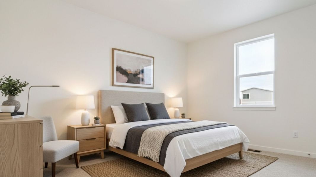 Furnished interior view inside a new home in Silver Peaks, Lochbuie (Image 9). Furnished interior view inside a new home in Silver Peaks, Lochbuie (Image 9).