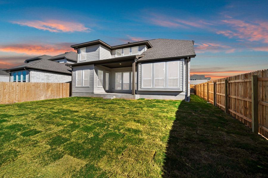 Rear of Home and Private Backyard