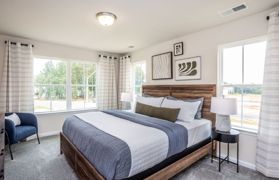 Furnished interior view inside a new home in Exchange at 401, Raleigh (Image 7).