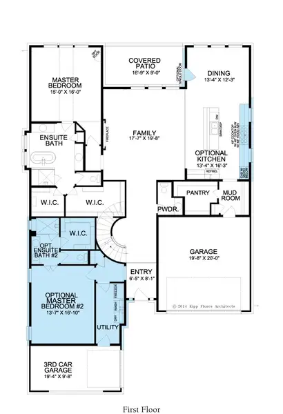 2D floor plan layout for the Middleton by Landon Homes in Dominion Estates, Frisco, TX (Image 24).