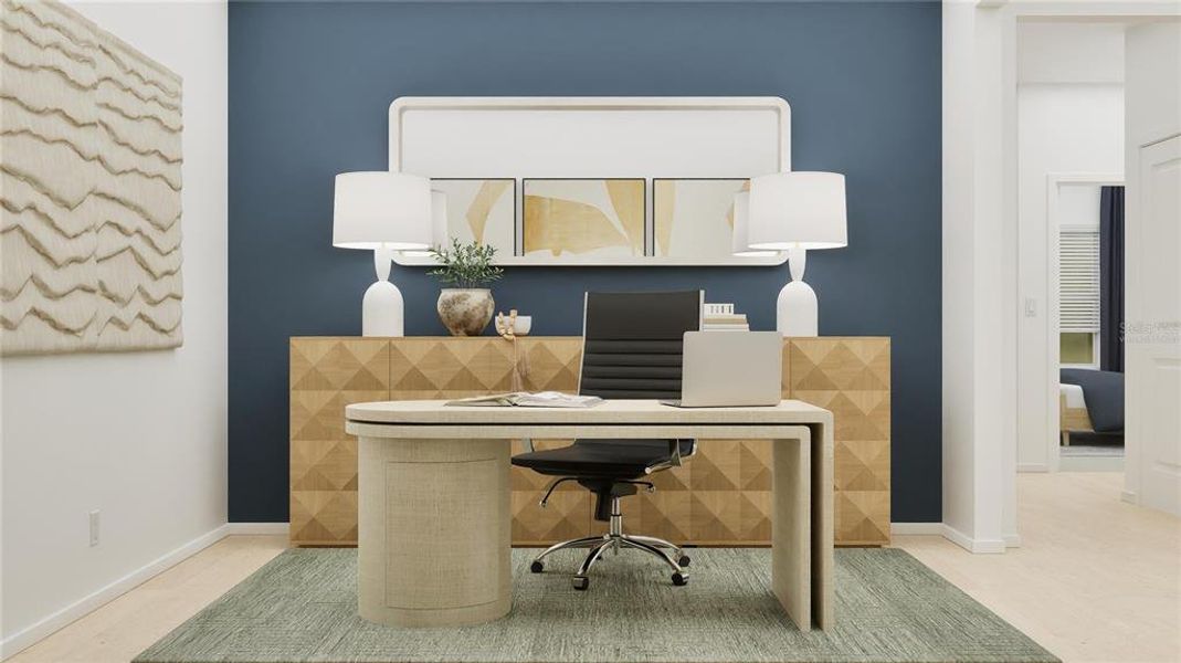 Furnished interior view inside a new home in , Clermont (Image 9).