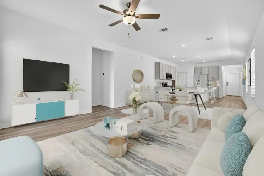 Furnished interior view inside a new home in Stonewall Ranch, Liberty Hill (Image 8).