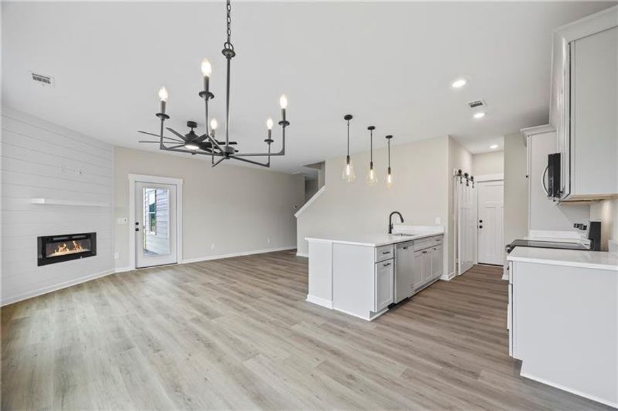 Furnished interior view inside a new home in , Toccoa (Image 7). Furnished interior view inside a new home in , Toccoa (Image 7).