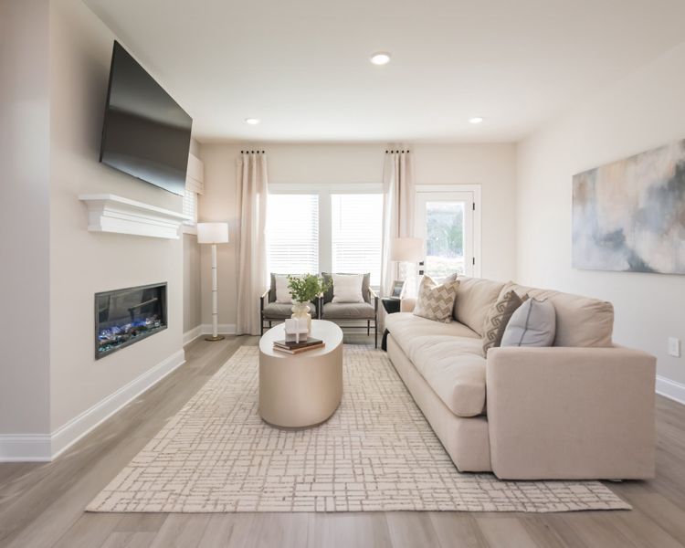 Furnished interior view inside a new home in Hemingway - Reserve Series, Cumming (Image 6). Furnished interior view inside a new home in Hemingway - Reserve Series, Cumming (Image 6).