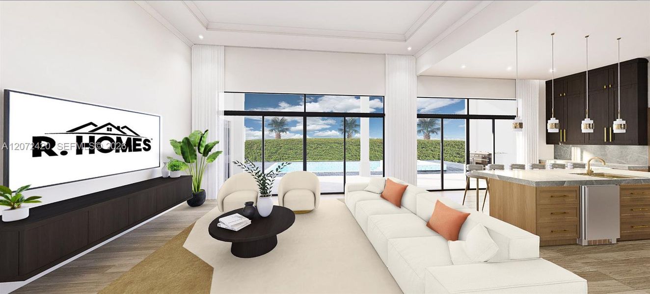 Furnished interior view inside a new home in , Homestead (Image 3).