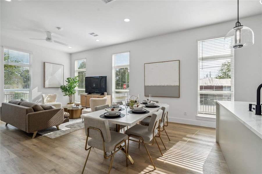 Another view of the dining area that showcases it's own section.