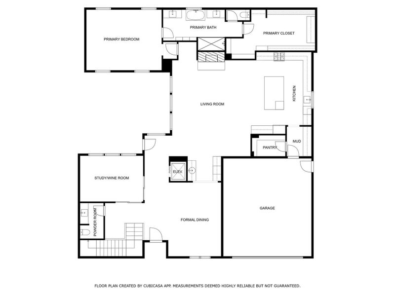 First floor plan. Deemed to be accurate but not guaranteed.