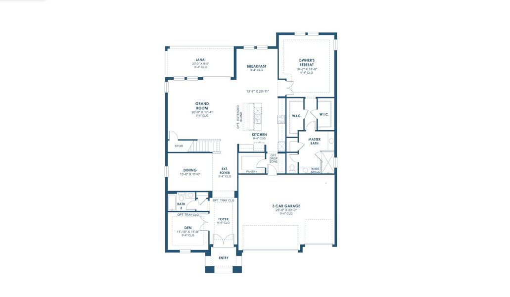 2D floor plan layout for the Westshore I by Homes by WestBay in Pasadena Ridge, Zephyrhills, FL (Image 5). 2D floor plan layout for the Westshore I by Homes by WestBay in Pasadena Ridge, Zephyrhills, FL (Image 5).
