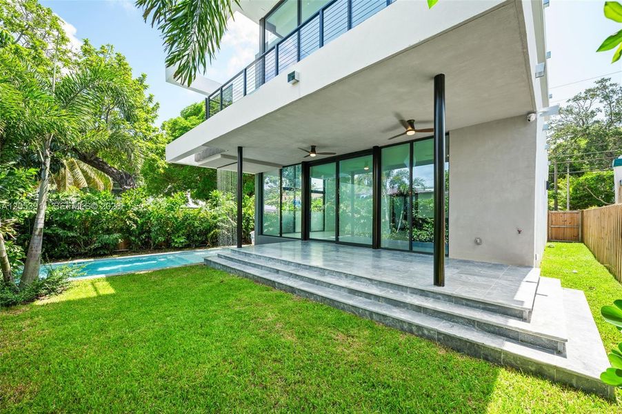 Exterior details and patio area of a home in , Miami (Image 28). Exterior details and patio area of a home in , Miami (Image 28).