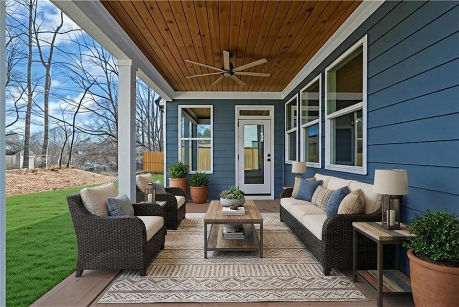 Exterior details and patio area of a home in , Holly Springs (Image 26). Exterior details and patio area of a home in , Holly Springs (Image 26).