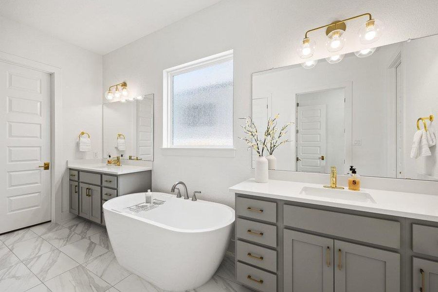 Furnished interior view inside a new home in Sweetwater, Austin (Image 27).