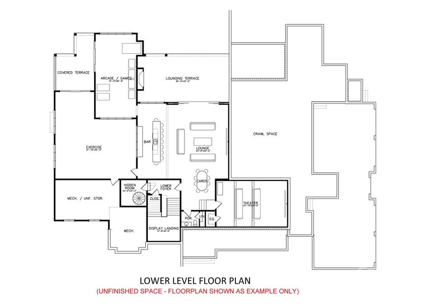 Lower Floor Plan (unfinished) Lower Floor Plan (unfinished)