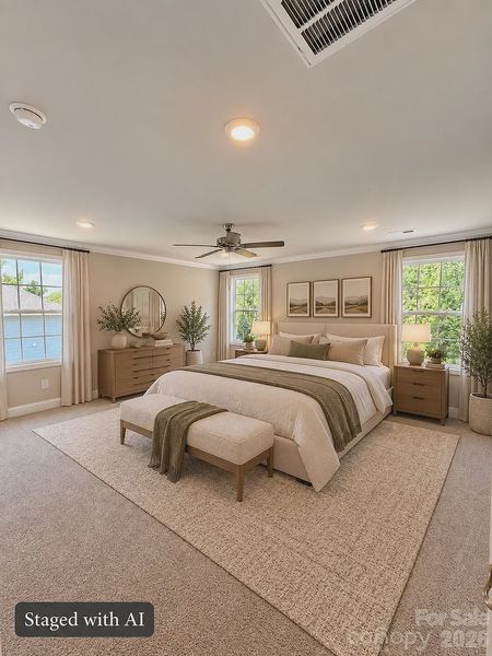 200 Fostoria Place | Albemarle, NC 28001. Built by Adams Homes - Affordable NC Home 2307 Square Feet - Master Bedroom